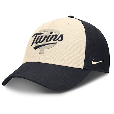 Men's Nike Navy/Natural Minnesota Twins Statement Club Performance Adjustable Hat