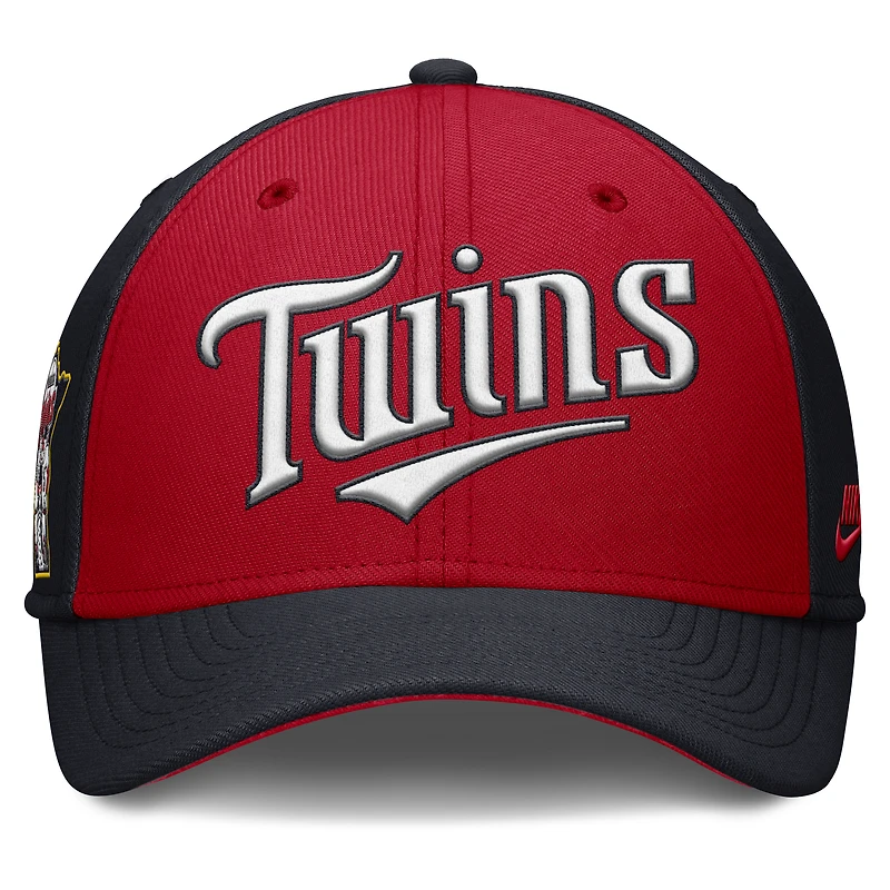 Men's Nike Navy/ Minnesota Twins Rise Swoosh Performance Flex Hat