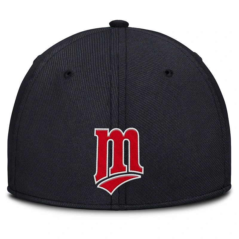 Men's Nike Navy/ Minnesota Twins Rise Swoosh Performance Flex Hat
