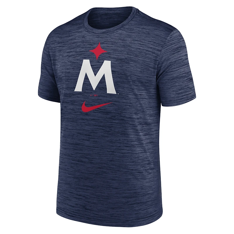 T-shirt Nike bleu marine Minnesota Twins 2023 avec logo Velocity Performance pour homme