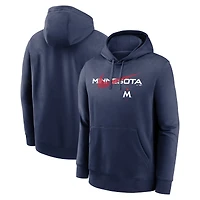 Men's Nike Navy Minnesota Twins 2023 Swoosh Neighborhood Pullover Hoodie