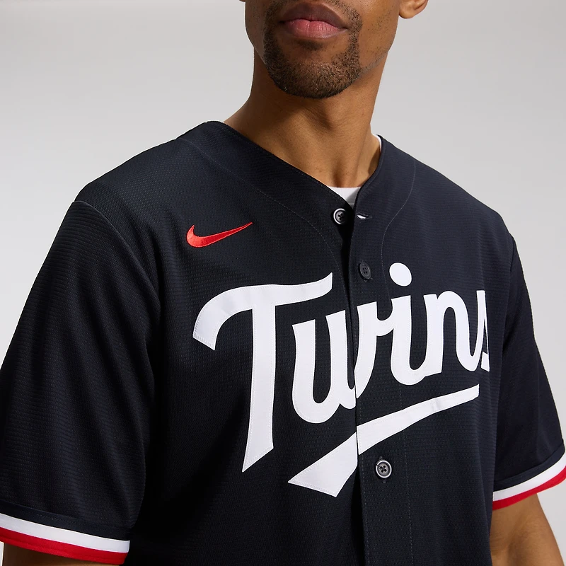 Maillot réplique alternatif Nike bleu marine des Minnesota Twins pour hommes