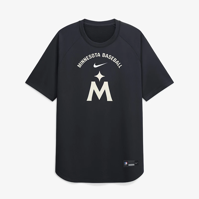 Men's Nike Navy Minnesota Twins Authentic Collection Batting Practice Pre-Game Raglan Dri-FIT Top