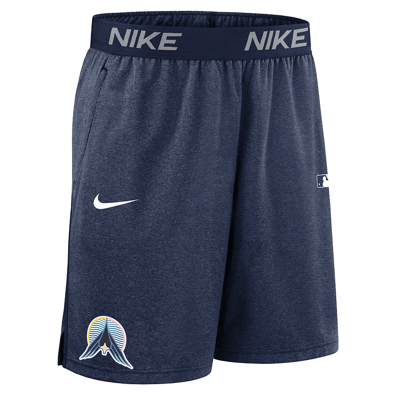 Men's Nike  Navy Minnesota Twins Authentic Collection City Connect Performance Knit Shorts