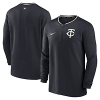 Men's Nike Navy Minnesota Twins Authentic Collection Dri-FIT Half-Zip Top