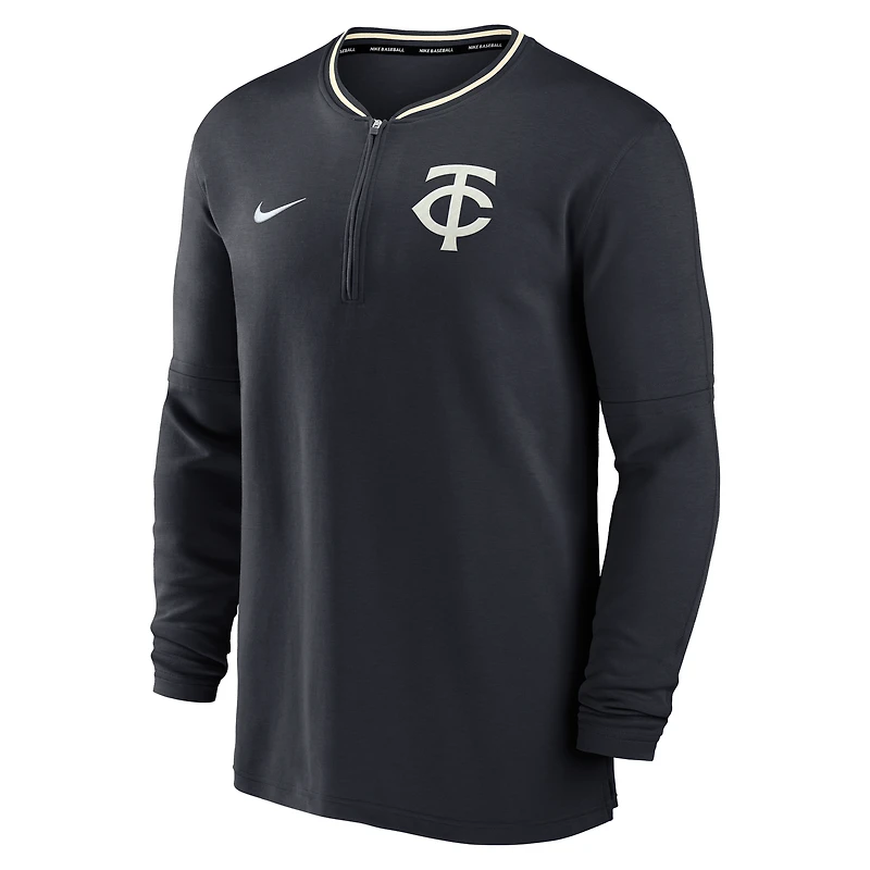 Men's Nike Navy Minnesota Twins Authentic Collection Dri-FIT Half-Zip Top