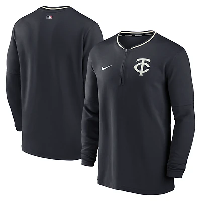 Men's Nike Navy Minnesota Twins Authentic Collection Dri-FIT Half-Zip Top