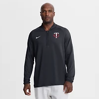 Pull-over Nike Dri-FIT à demi-zip raglan, collection authentique Minnesota Twins, bleu marine, pour homme