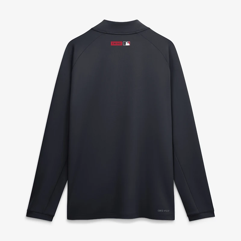 Men's Nike Navy Minnesota Twins Authentic Collection Dri-FIT Raglan Half-Zip Pullover
