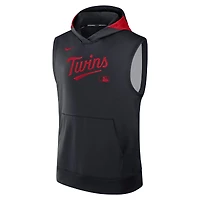 Sweat à capuche sans manches Nike Navy Minnesota Twins Authentic Collection Performance pour homme