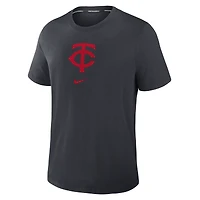 T-shirt Nike bleu marine Minnesota Twins Authentic Collection Early Work Tri-Blend Dri-FIT pour homme