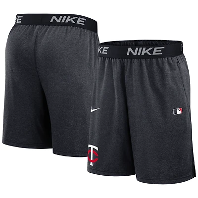 Men's Nike Navy Minnesota Twins Authentic Collection Performance Knit Shorts