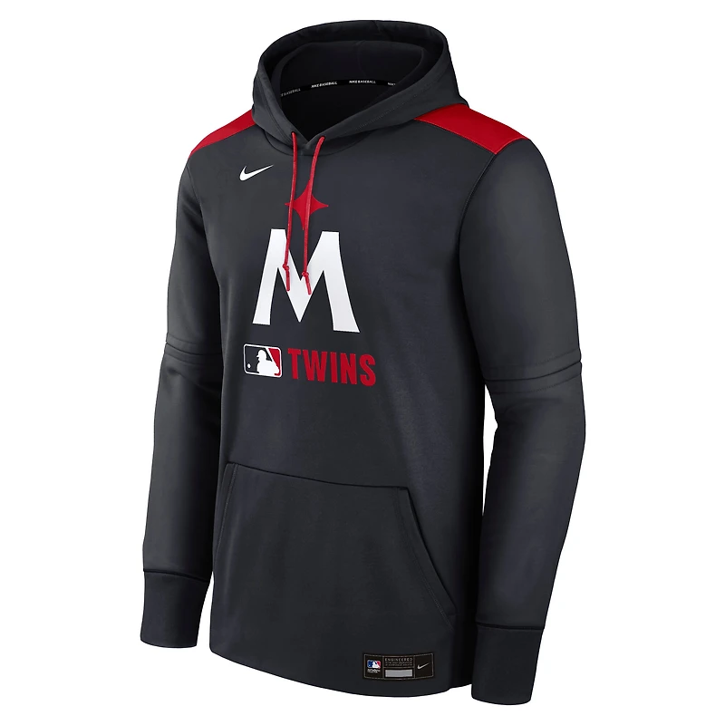 Men's Nike Navy Minnesota Twins Authentic Collection Performance Pullover Hoodie