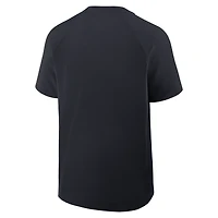 Coupe-vent à manches courtes raglan Nike bleu marine pour homme des Twins du Minnesota Authentic Collection