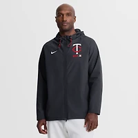 Men's Nike Navy Minnesota Twins Authentic Collection Raglan Therma-FIT Full-Zip Hooded Jacket