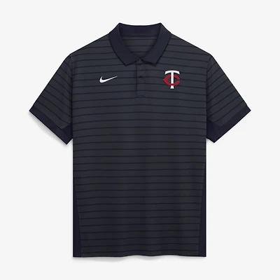 Men's Nike Navy Minnesota Twins Authentic Collection Striped Victory Dri-FIT Polo