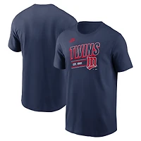 T-shirt rétro bleu marine pour homme de la collection Cooperstown des Twins du Minnesota Nike