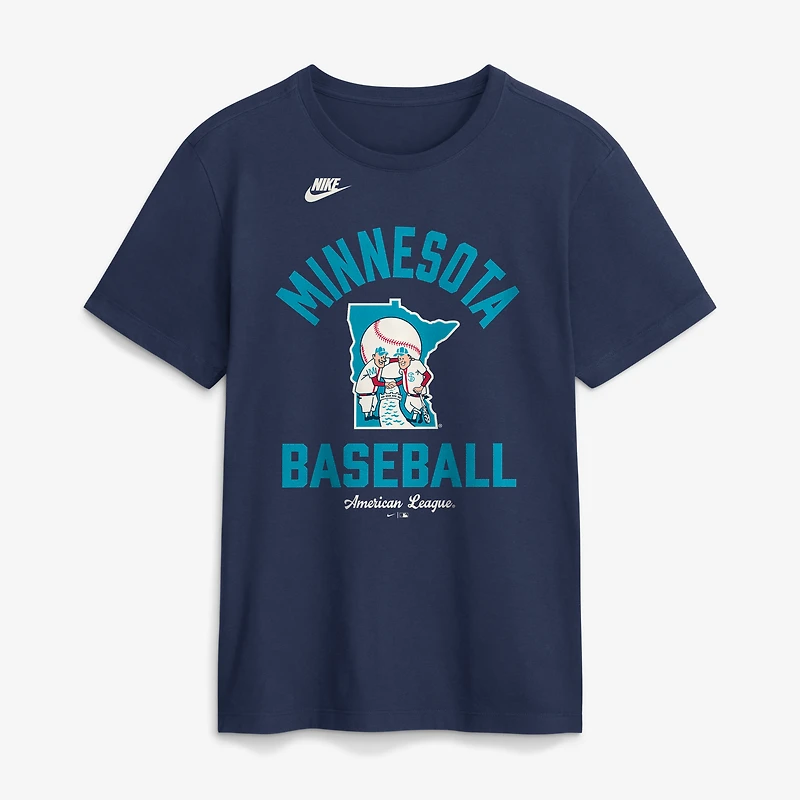 T-shirt Nike bleu marine Minnesota Twins Cooperstown Collection pour homme