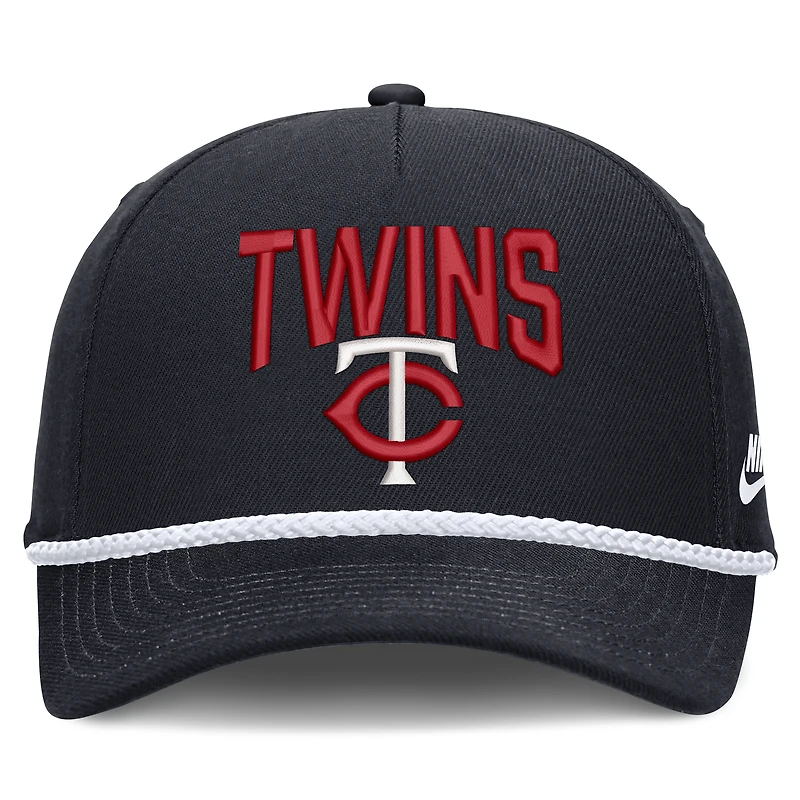 Casquette ajustable Nike bleu marine Minnesota Twins Cooperstown Rise pour homme