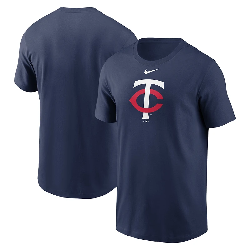 Men's Nike Navy Minnesota Twins Fuse Large Logo T-Shirt