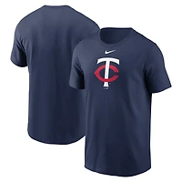 T-shirt Nike pour homme, bleu marine, Minnesota Twins Fuse, grand logo