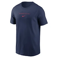 Men's Nike Navy Minnesota Twins Large Logo Back Stack T-Shirt