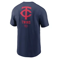 Men's Nike Navy Minnesota Twins Large Logo Back Stack T-Shirt