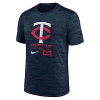 T-shirt Nike bleu marine Minnesota Twins Velocity avec grand logo pour homme