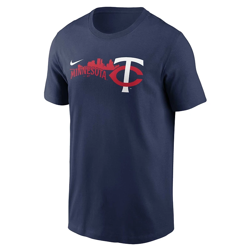 T-shirt Nike pour homme, bleu marine, Minnesota Twins, équipe locale Skyline