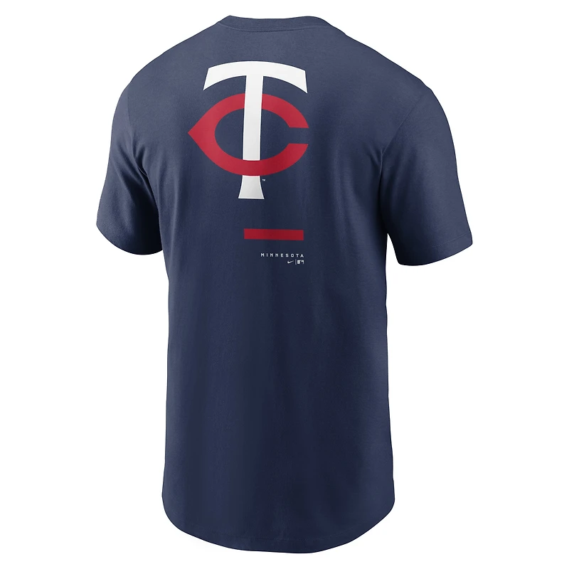 T-shirt à épaules dénudées Nike Minnesota Twins pour homme - Bleu marine