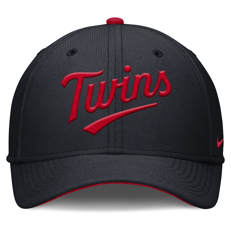 Casquette Nike Dri-FIT Flex Primetime Rise bleu marine Minnesota Twins pour homme