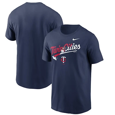 T-shirt Nike Minnesota Twins Twin Cities Snow Hometown pour homme - Bleu marine