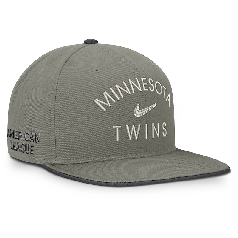 Casquette snapback Nike Pro Dri-FIT Pro Minnesota Twins olive pour homme