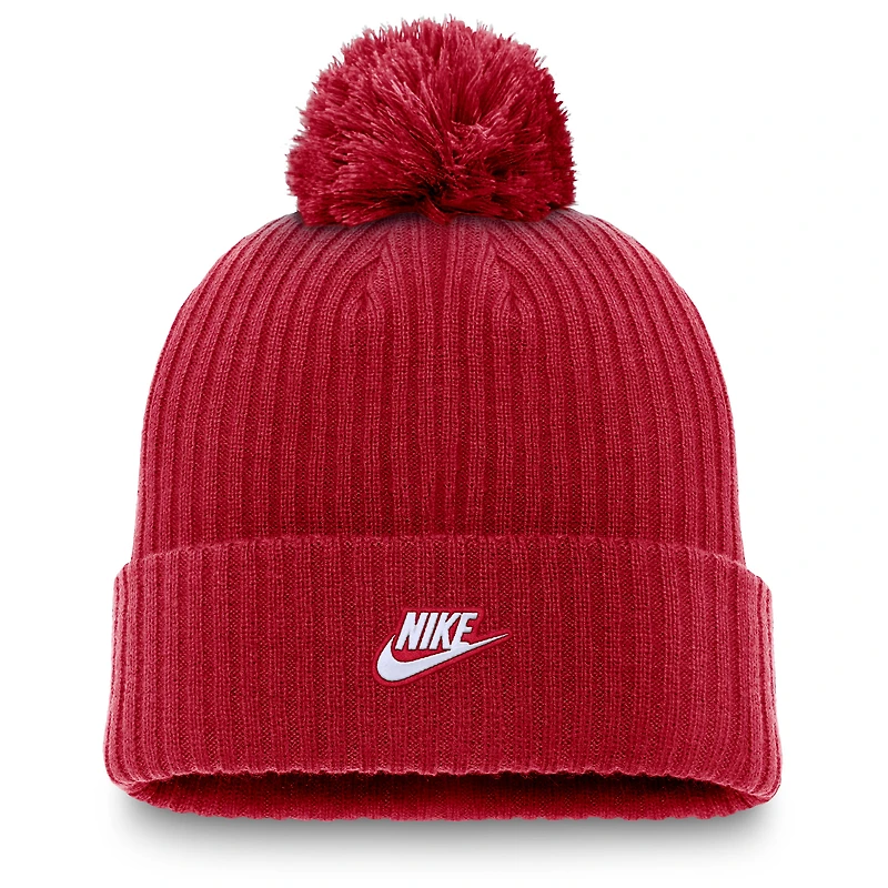 Men's Nike Red Minnesota Twins Cooperstown Collection Patch Cuffed Knit Hat with Pom