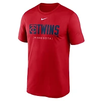 T-shirt Nike rouge Minnesota Twins Knockout Legend Performance pour homme