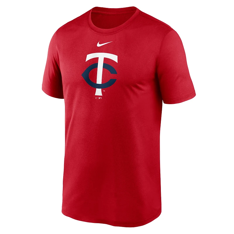 T-shirt de performance Nike Minnesota Twins Legend Fuse avec grand logo pour homme, rouge