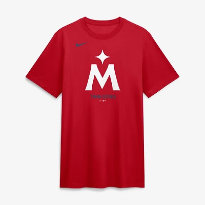Men's Nike  Red Minnesota Twins Tri-Blend Logo T-Shirt