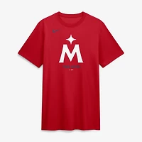 Men's Nike  Red Minnesota Twins Tri-Blend Logo T-Shirt