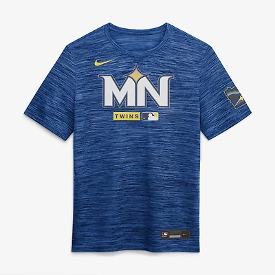 Men's Nike Royal Minnesota Twins Authentic Collection City Connect Velocity Dri-FIT T-Shirt