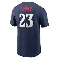 T-shirt Nike Royce Lewis bleu marine pour homme avec nom et numéro Fuse des Minnesota Twins