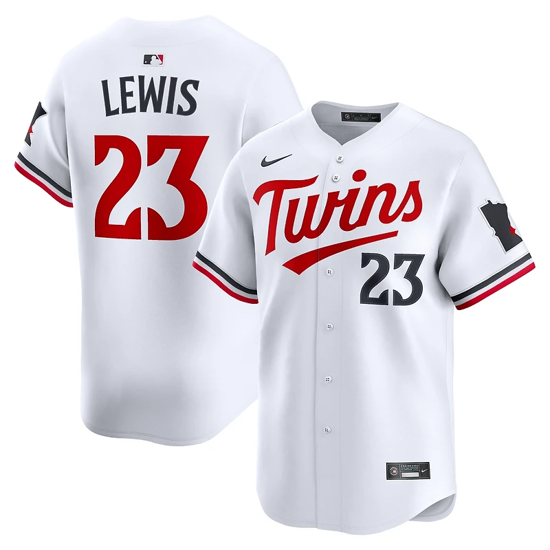 Maillot de joueur à domicile Nike Royce Lewis pour homme, blanc, Minnesota Twins, édition limitée