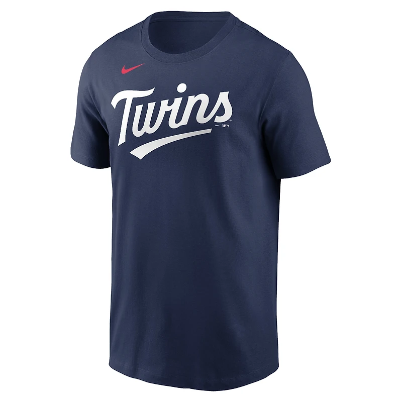 T-shirt avec nom et numéro de joueur Nike Ryan Jeffers pour hommes, bleu marine, Minnesota Twins
