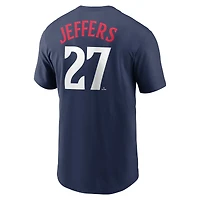 T-shirt avec nom et numéro de joueur Nike Ryan Jeffers pour hommes, bleu marine, Minnesota Twins