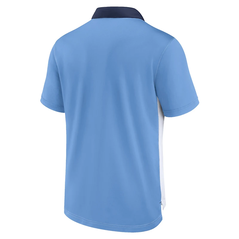 Polo Nike Rewind Stripe blanc/bleu clair pour homme