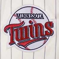 Men's Pro Standard Cream Minnesota Twins Cooperstown Collection Pinstripe Retro Classic Satin Full-Snap Jacket