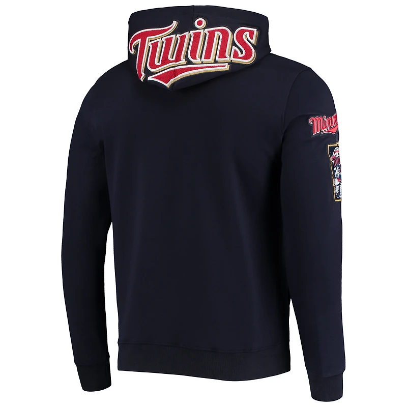Sweat à capuche avec logo de l'équipe Pro Standard Minnesota Twins pour homme, bleu marine