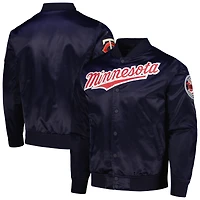 Veste à bouton-pression en satin Pro Standard pour hommes des Twins du Minnesota