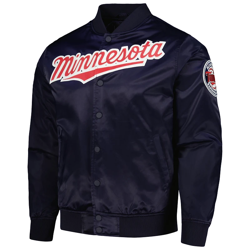 Veste à bouton-pression en satin Pro Standard pour hommes des Twins du Minnesota