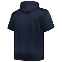 Pull à capuche et manches courtes contrastées Profile Minnesota Twins Big & Tall pour homme, bleu marine
