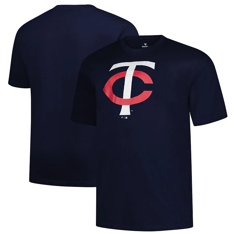 T-shirt à logo principal bleu marine Minnesota Twins Big & Tall pour hommes